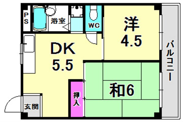 中尾ビルの物件間取画像